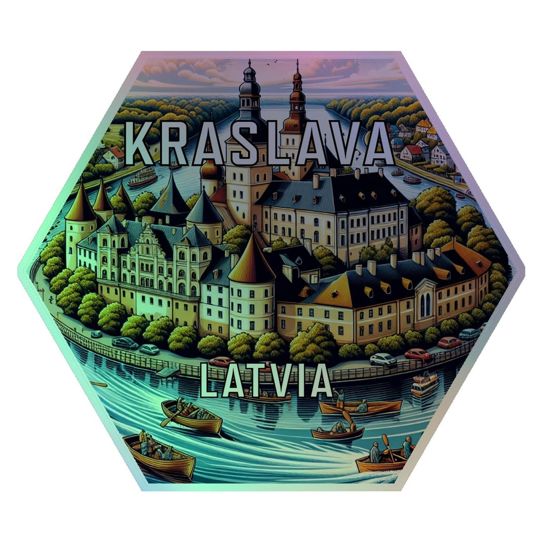 Kraslava Latvia Souvenir Die Cut Flat Magnet Image 1