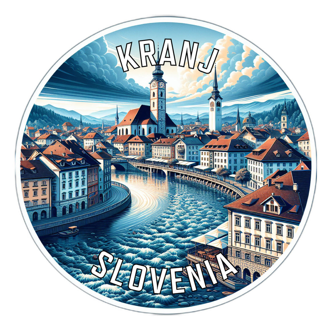 Kranj Slovenia Souvenir Die Cut Flat Magnet Image 1