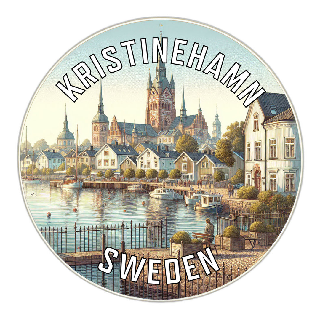 Kristinehamn Sweden Souvenir Die Cut Flat Magnet Image 1