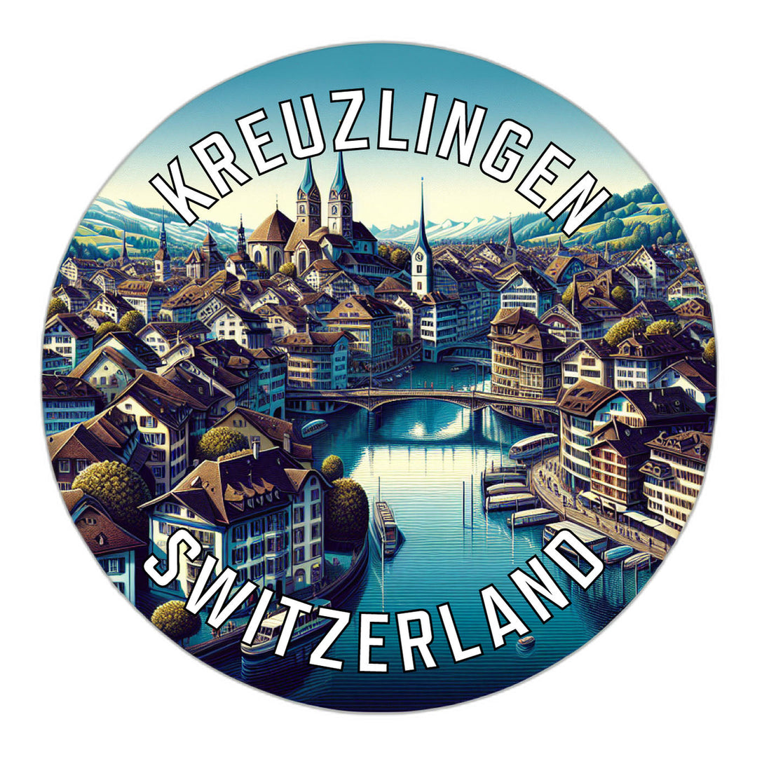 Kreuzlingen Switzerland Souvenir Die Cut Flat Magnet Image 1