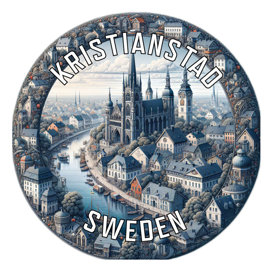 Kristianstad Sweden Souvenir Die Cut Flat Magnet Image 1