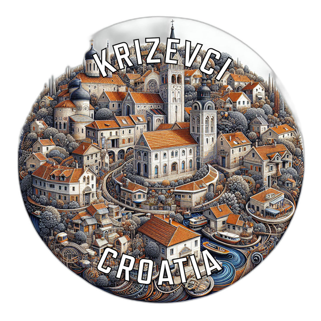 Krizevci Croatia Souvenir Die Cut Flat Magnet Image 1