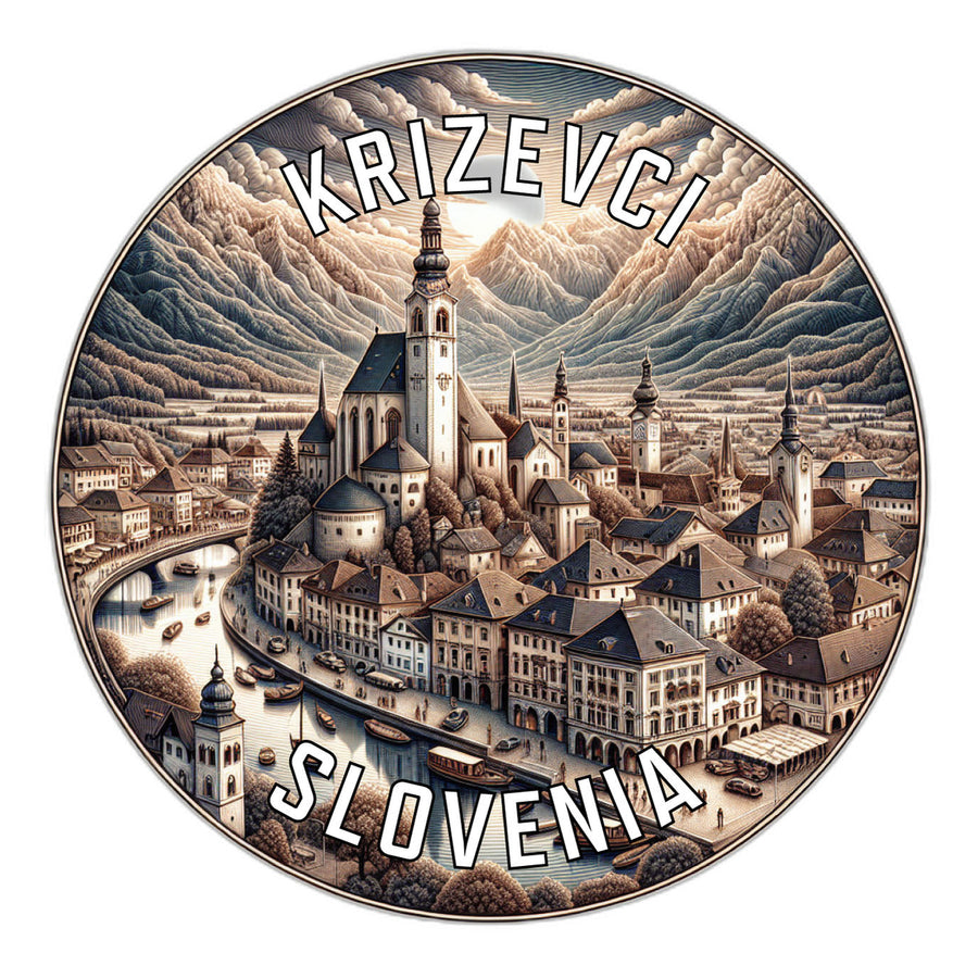 Krizevci Slovenia Souvenir Die Cut Flat Magnet Image 1