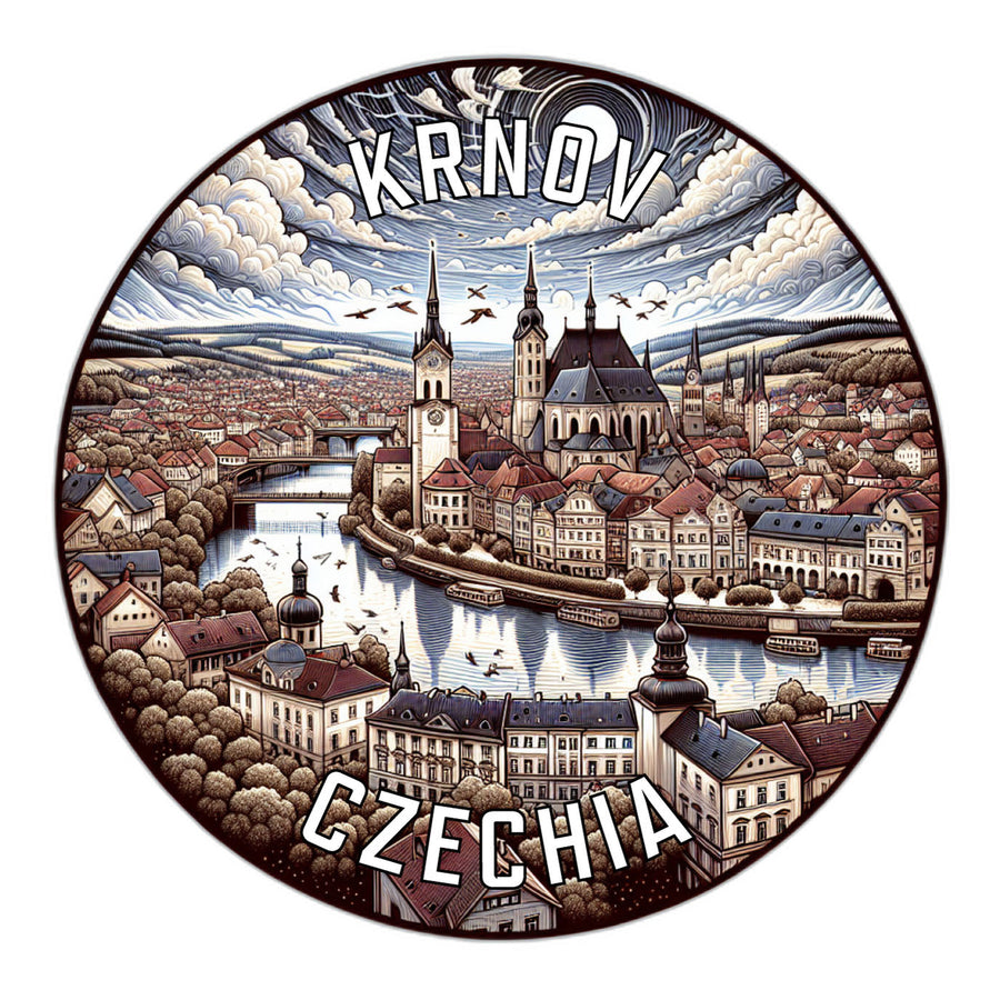 Krnov Czechia Souvenir Die Cut Flat Magnet Image 1