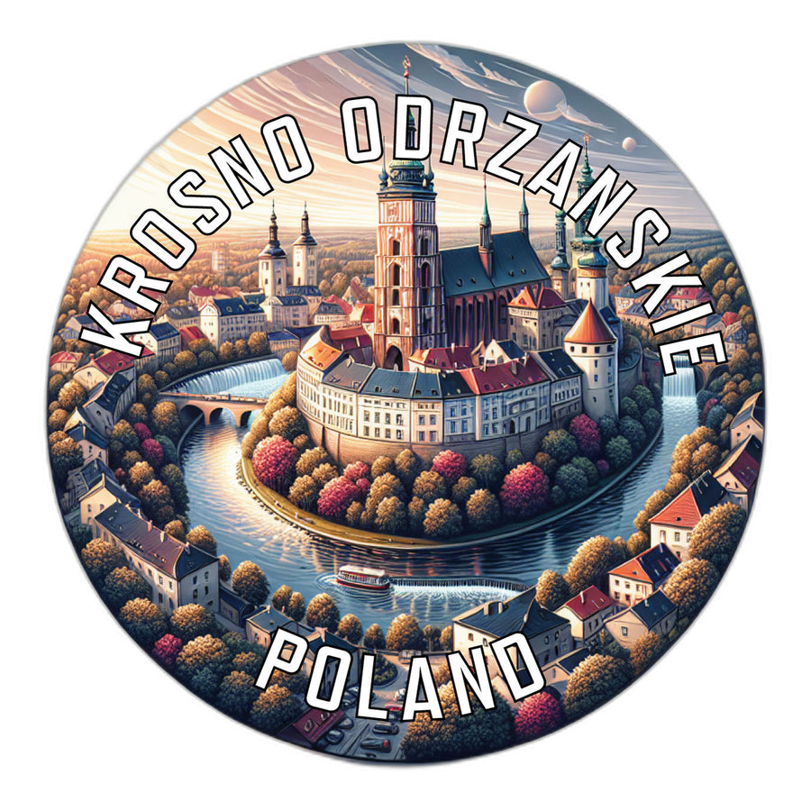 Krosno Odrzanskie Poland Souvenir Die Cut Flat Magnet Image 1