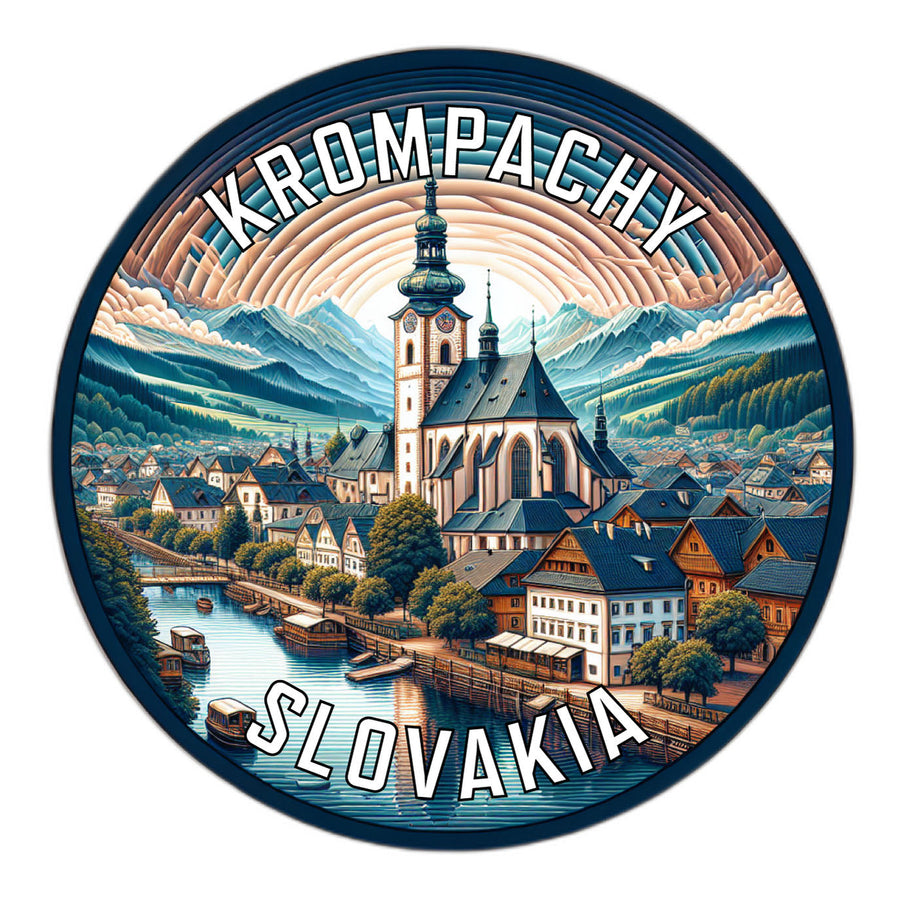 Krompachy Slovakia Souvenir Die Cut Flat Magnet Image 1