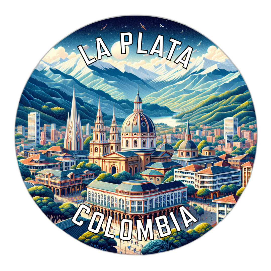 La Plata Colombia Souvenir Die Cut Flat Magnet Image 1