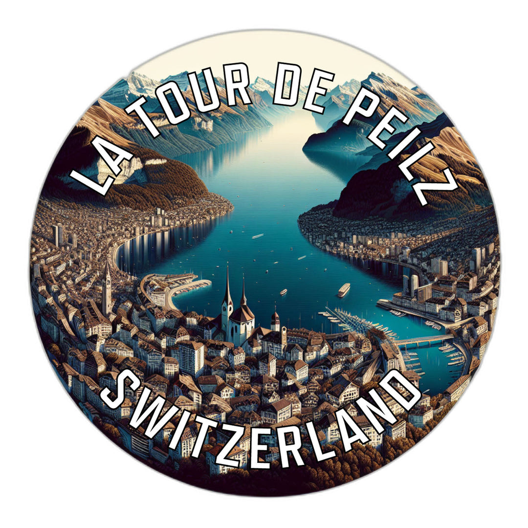 La Tour de Peilz Switzerland Souvenir Die Cut Flat Magnet Image 1