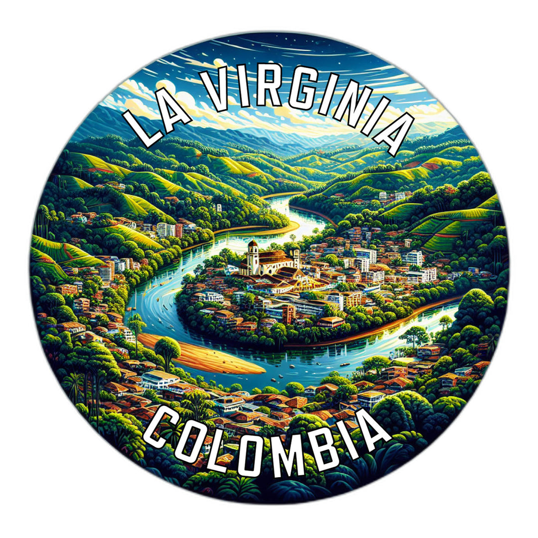 La Virginia Colombia Souvenir Die Cut Flat Magnet Image 1