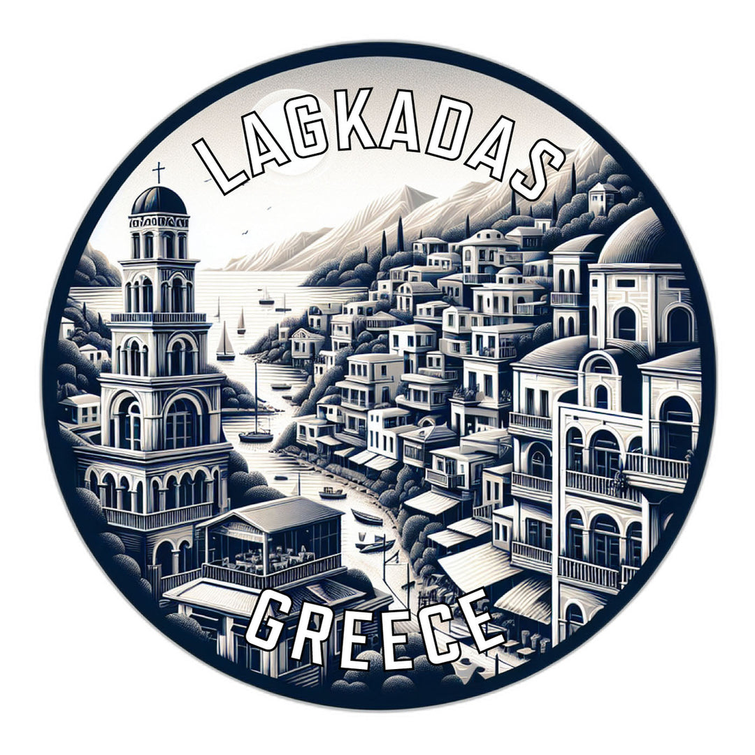 Lagkadas Greece Souvenir Die Cut Flat Magnet Image 1