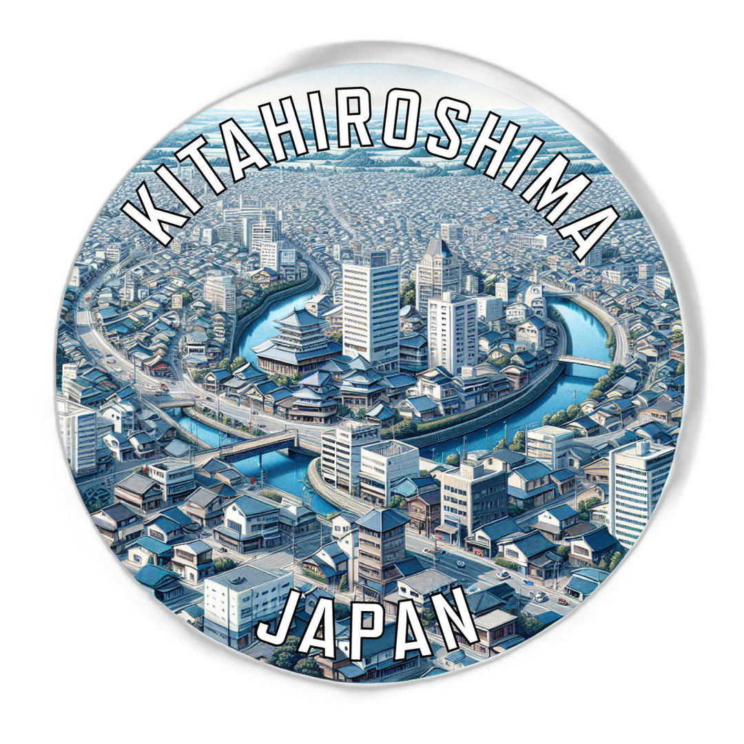 Kitahiroshima Japan Souvenir Die Cut Flat Magnet Image 1