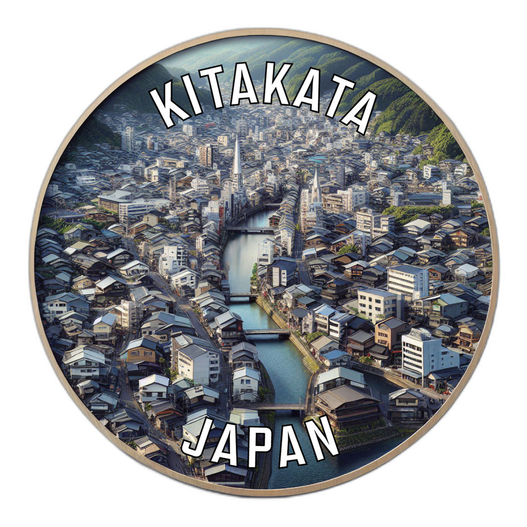 Kitakata Japan Souvenir Die Cut Flat Magnet Image 1