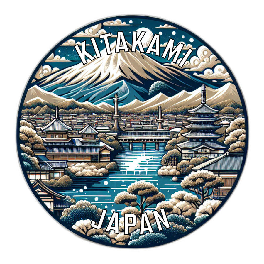 Kitakami Japan Souvenir Die Cut Flat Magnet Image 1