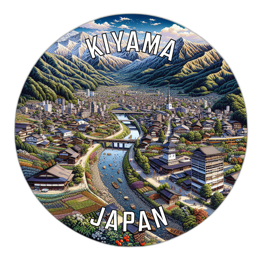 Kiyama Japan Souvenir Die Cut Flat Magnet Image 1