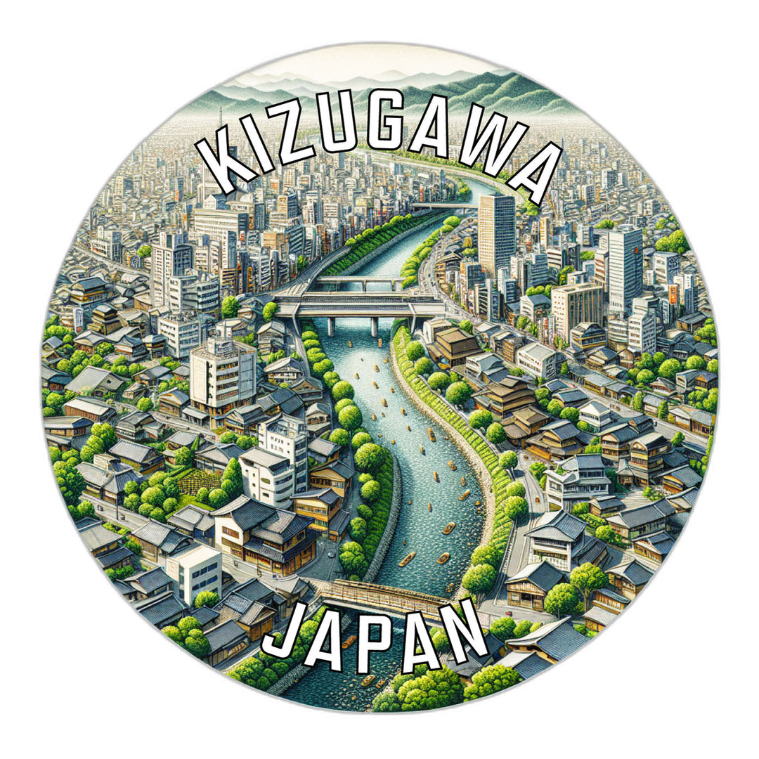 Kizugawa Japan Souvenir Die Cut Flat Magnet Image 1