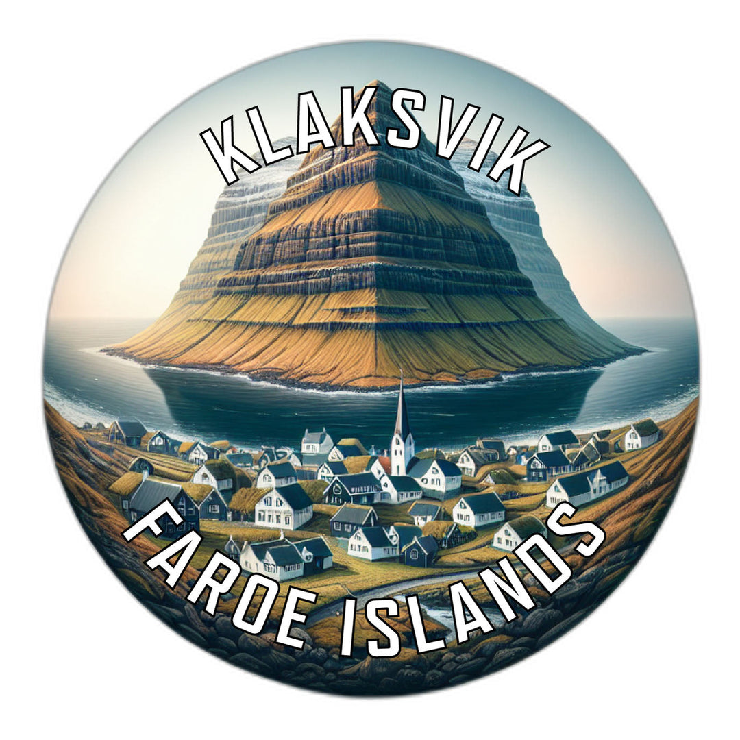 Klaksvik Faroe Islands Souvenir Die Cut Flat Magnet Image 1