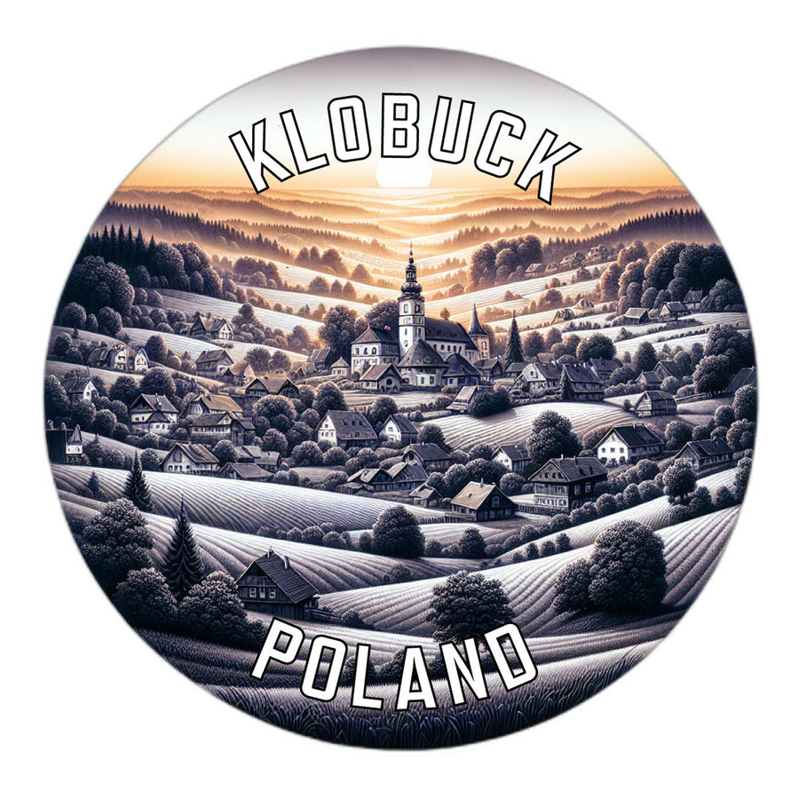 Klobuck Poland Souvenir Die Cut Flat Magnet Image 1