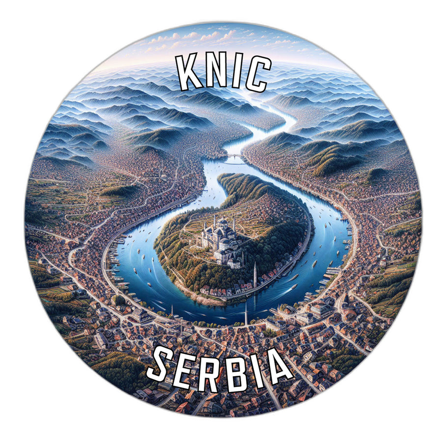 Knic Serbia Souvenir Die Cut Flat Magnet Image 1