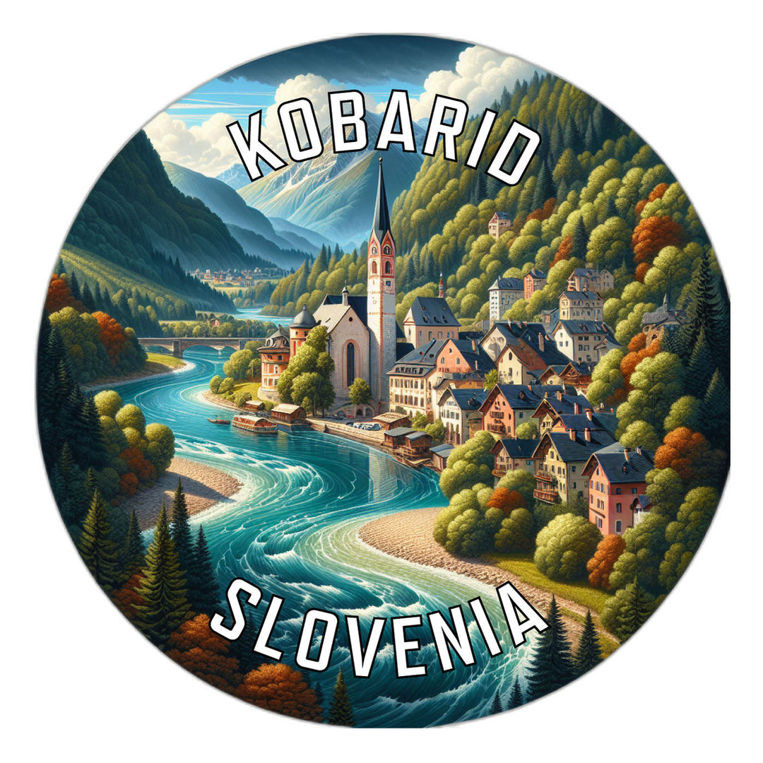 Kobarid Slovenia Souvenir Die Cut Flat Magnet Image 1