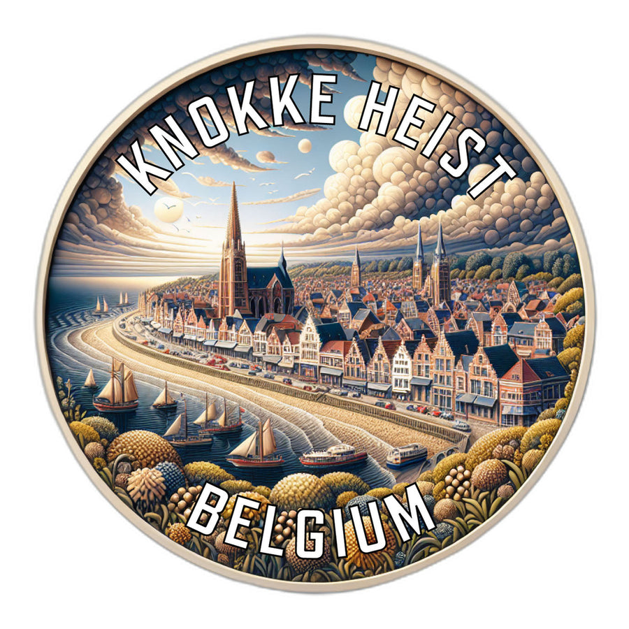 Knokke Heist Belgium Souvenir Die Cut Flat Magnet Image 1