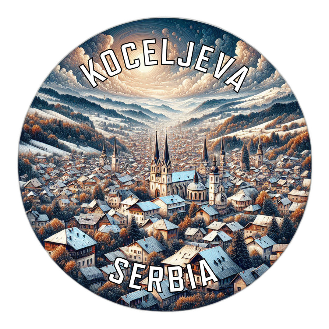 Koceljeva Serbia Souvenir Die Cut Flat Magnet Image 1