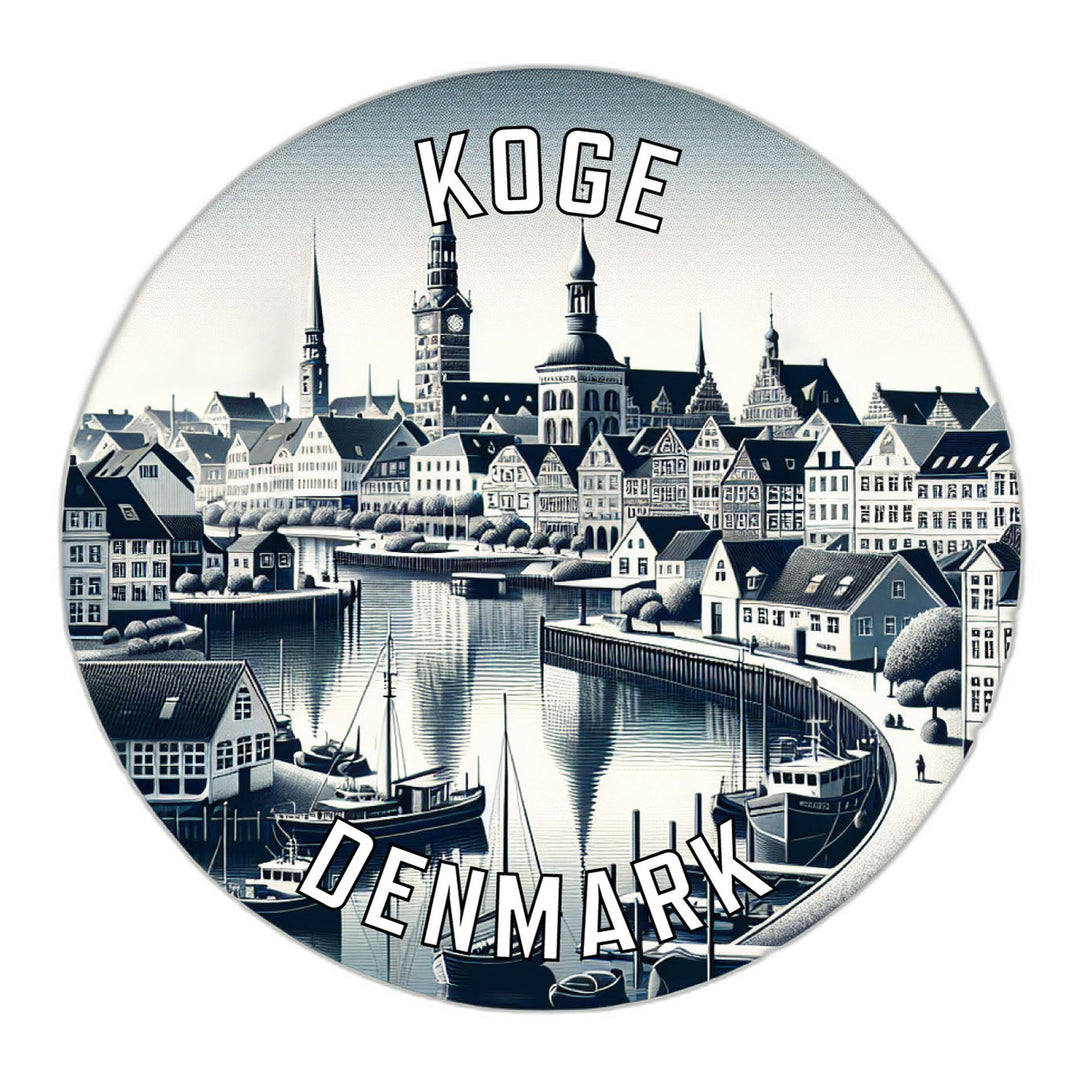 Koge Denmark Souvenir Die Cut Flat Magnet Image 1