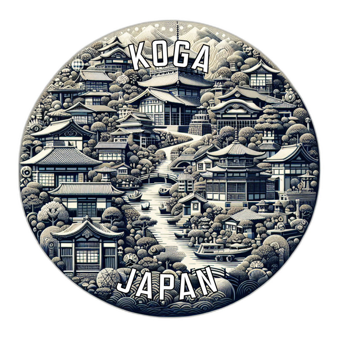 Koga Japan Souvenir Die Cut Flat Magnet Image 1