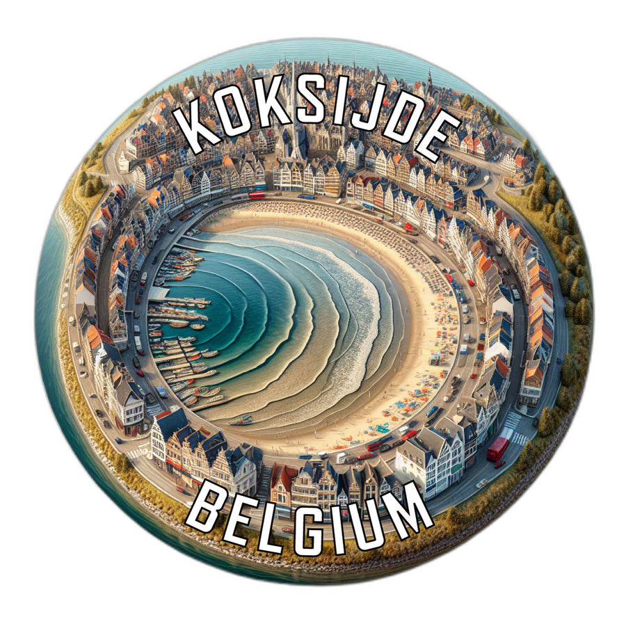 Koksijde Belgium Souvenir Die Cut Flat Magnet Image 1