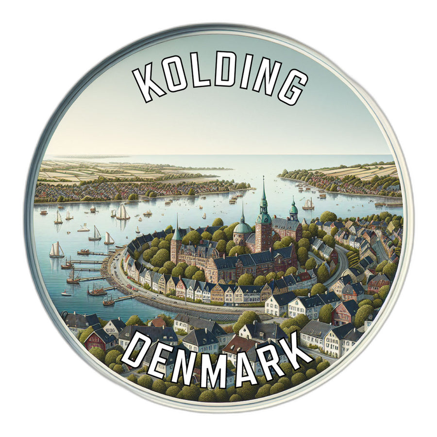 Kolding Denmark Souvenir Die Cut Flat Magnet Image 1