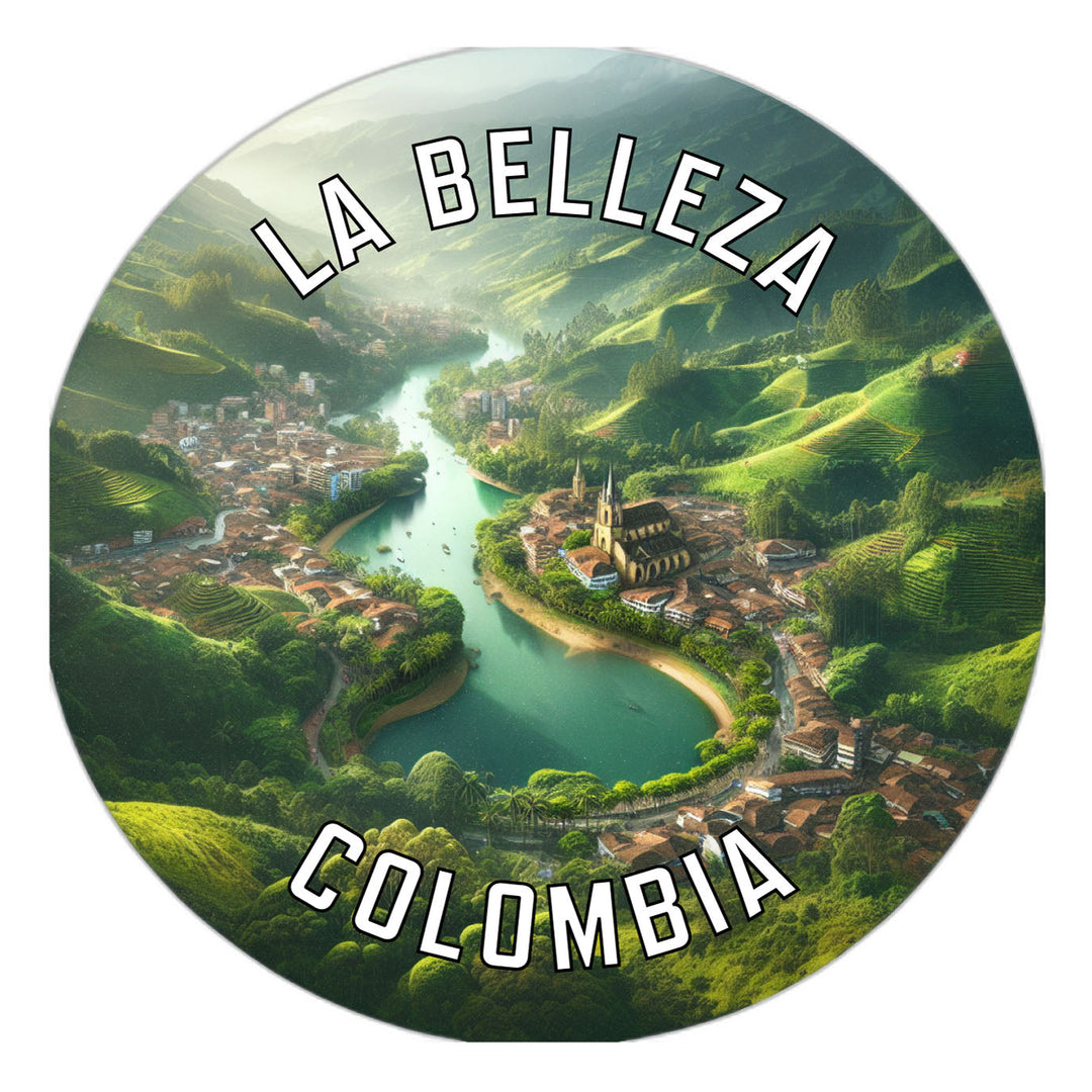 La Belleza Colombia Souvenir Die Cut Flat Magnet Image 1