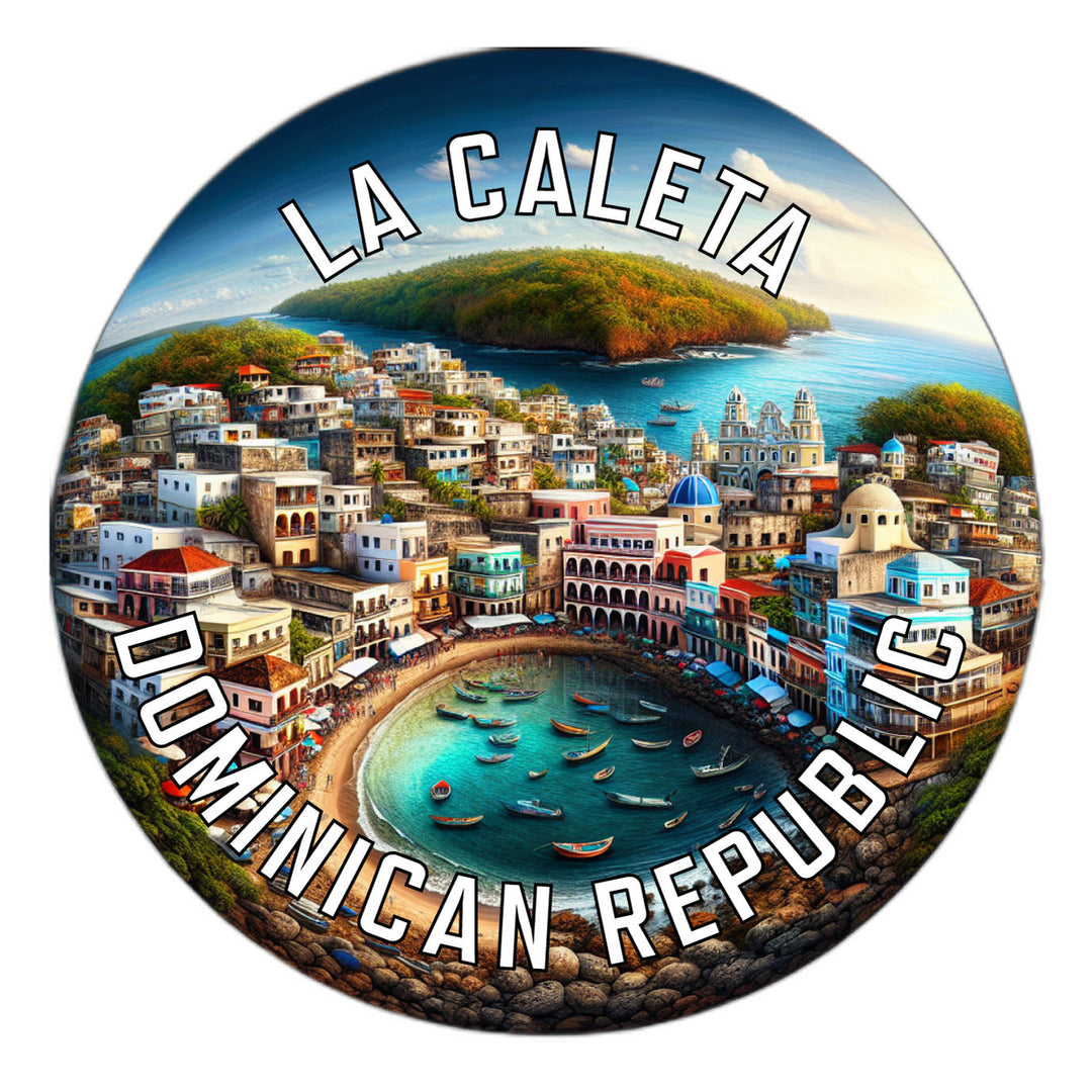 La Caleta Dominican Republic Souvenir Die Cut Flat Magnet Image 1