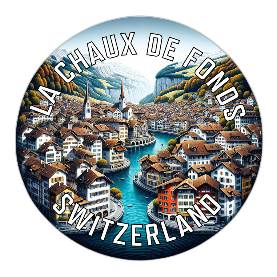 La Chaux de Fonds Switzerland Souvenir Die Cut Flat Magnet Image 1