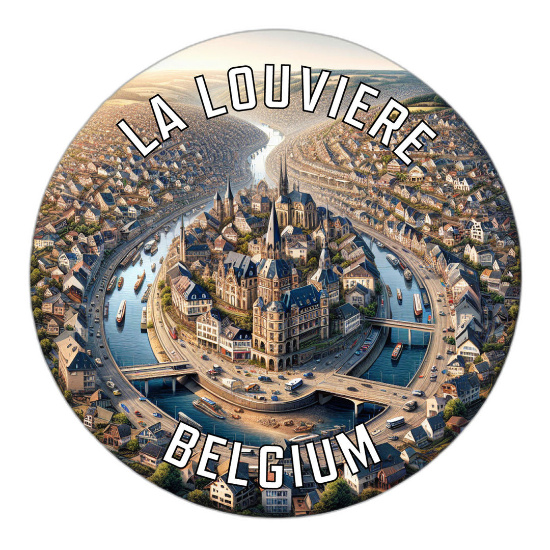 La Louviere Belgium Souvenir Die Cut Flat Magnet Image 1