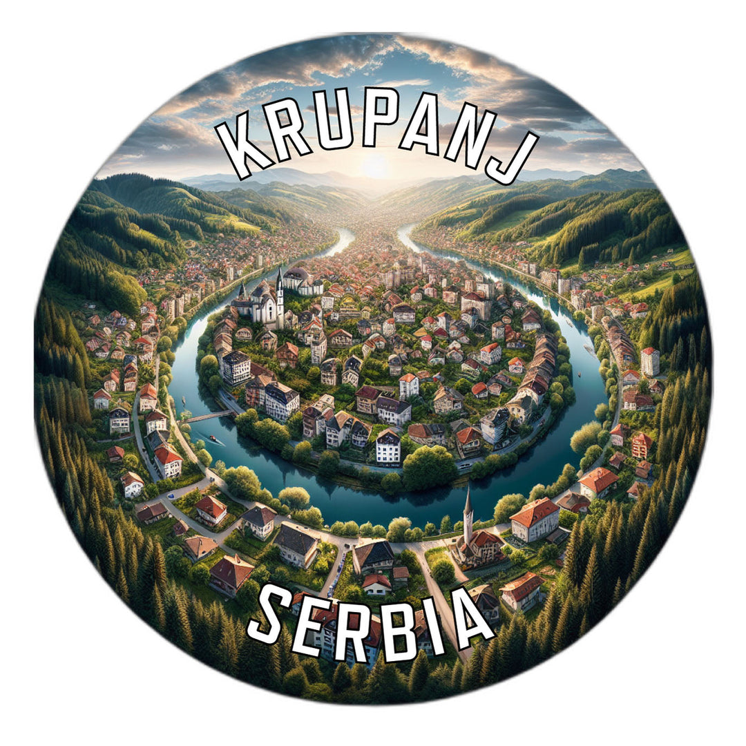 Krupanj Serbia Souvenir Die Cut Flat Magnet Image 1