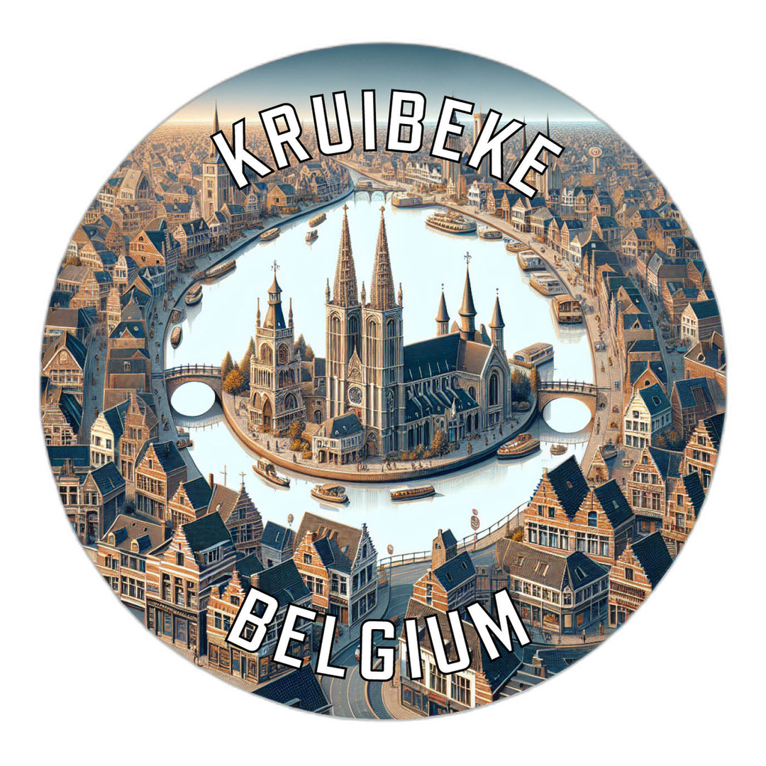 Kruibeke Belgium Souvenir Die Cut Flat Magnet Image 1