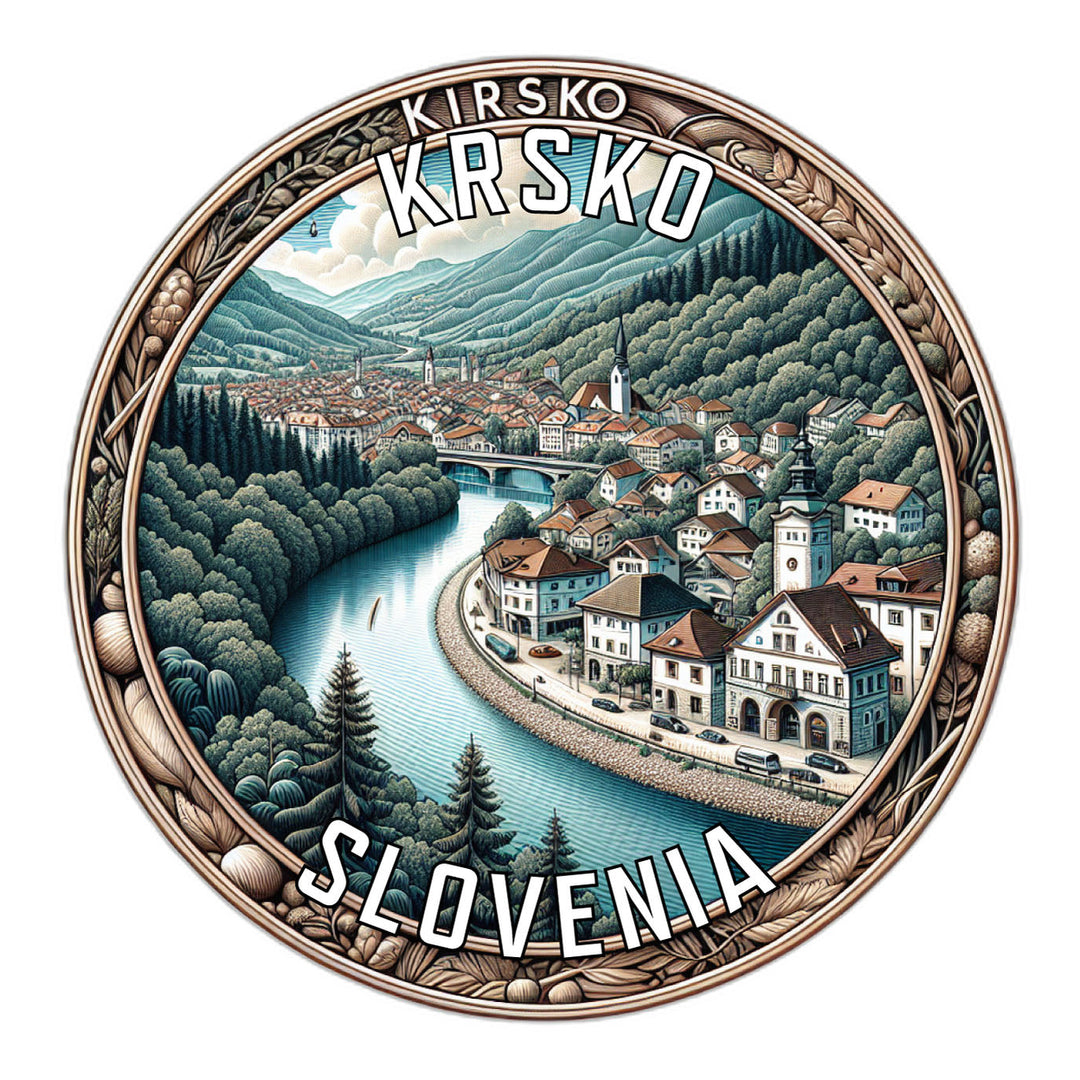 Krsko Slovenia Souvenir Die Cut Flat Magnet Image 1