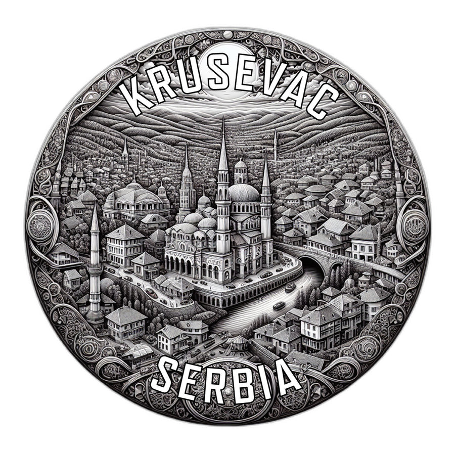 Krusevac Serbia Souvenir Die Cut Flat Magnet Image 1