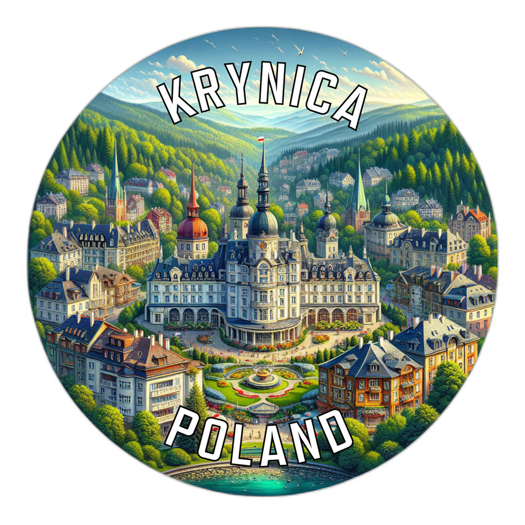 Krynica Poland Souvenir Die Cut Flat Magnet Image 1