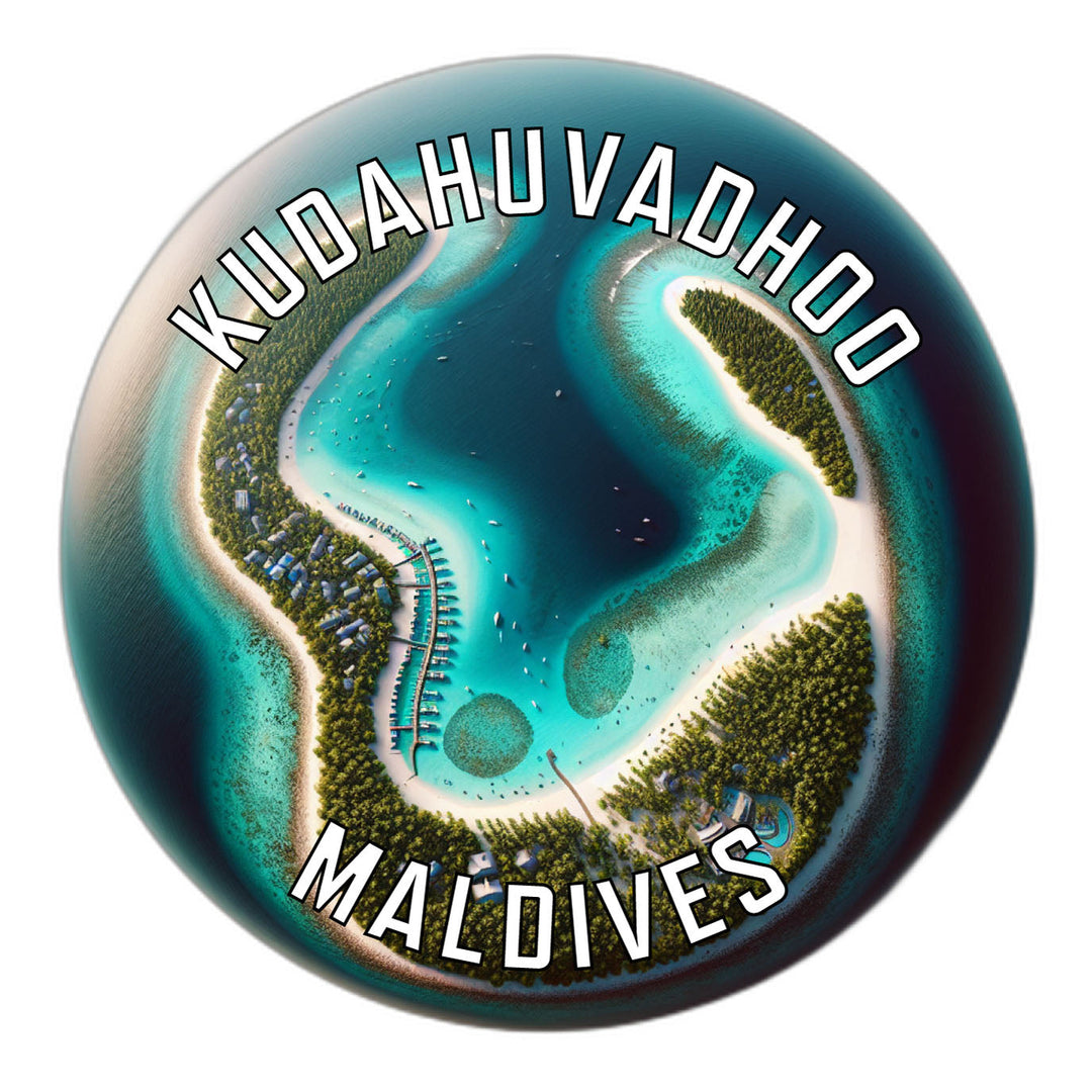 Kudahuvadhoo Maldives Souvenir Die Cut Flat Magnet Image 1