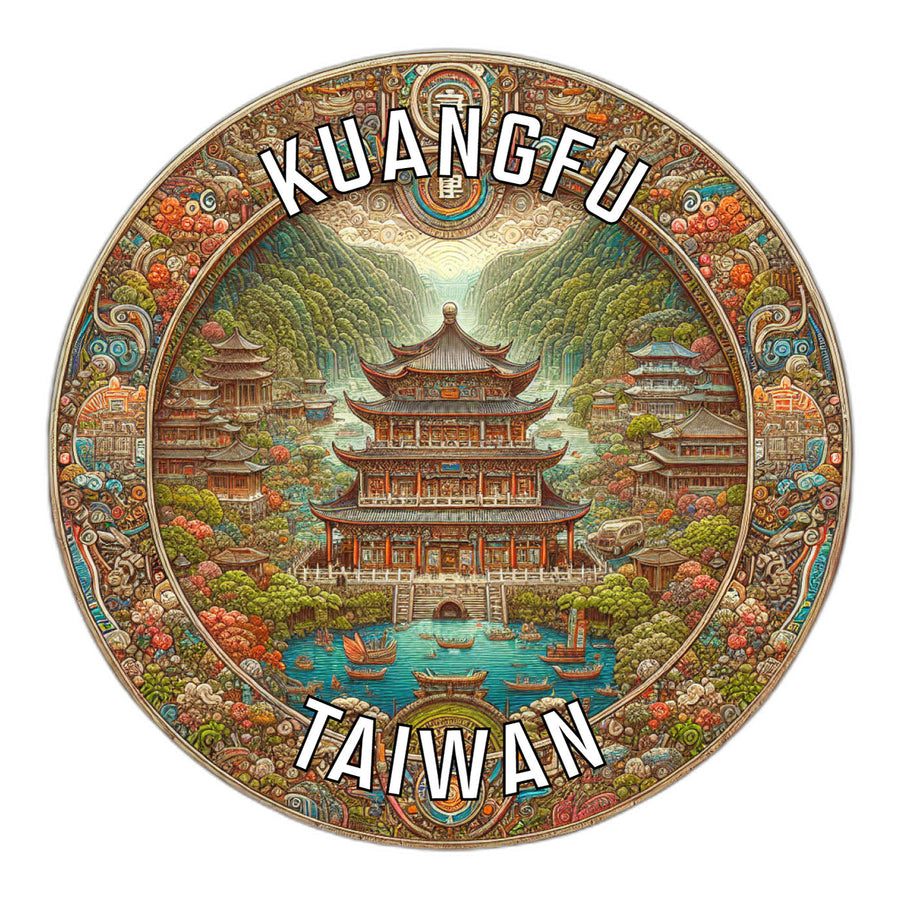 Kuangfu Taiwan Souvenir Die Cut Flat Magnet Image 1