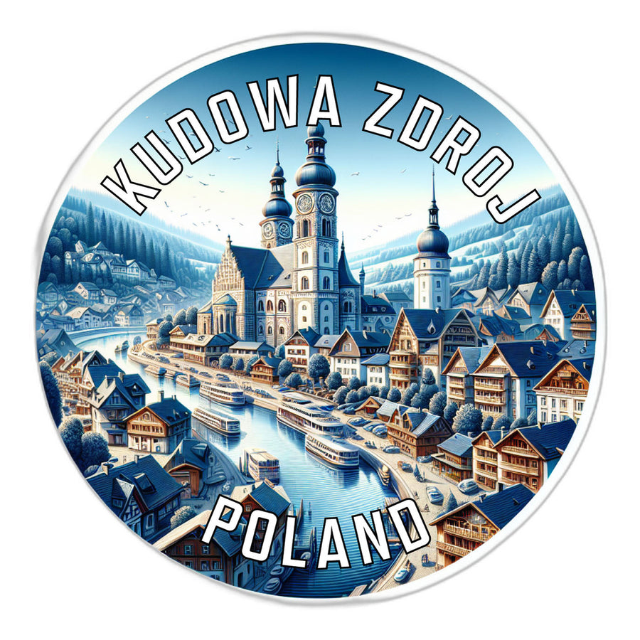 Kudowa Zdroj Poland Souvenir Die Cut Flat Magnet Image 1