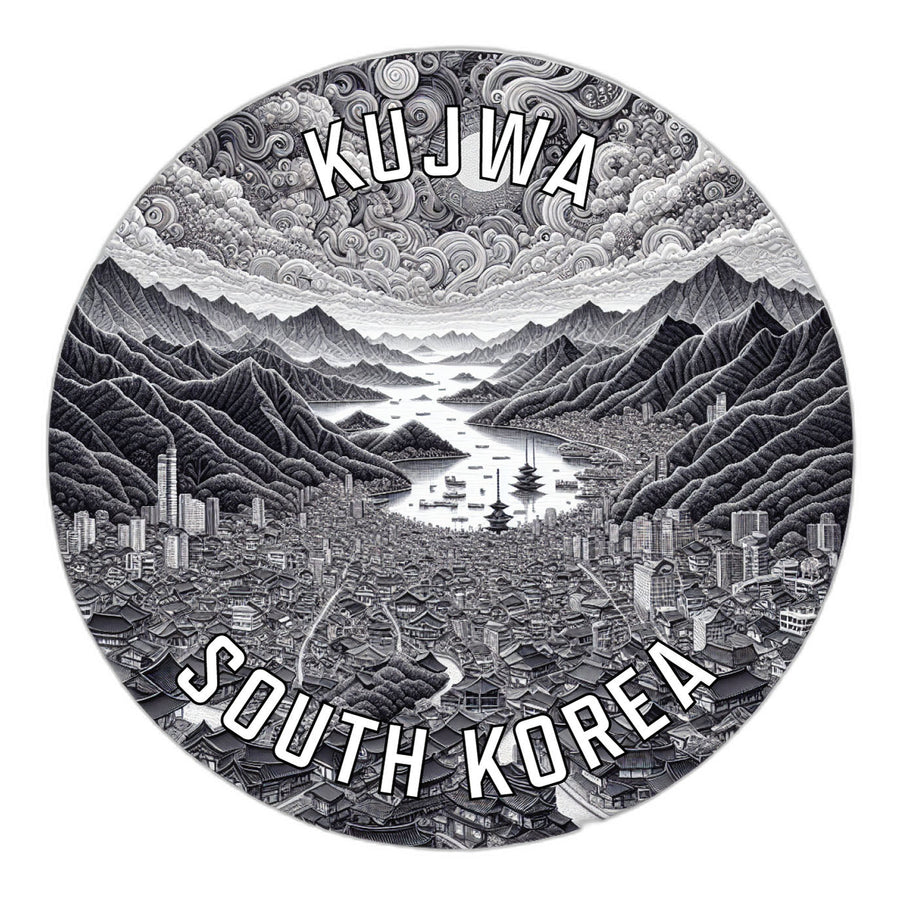 Kujwa Korea South Souvenir Die Cut Flat Magnet Image 1