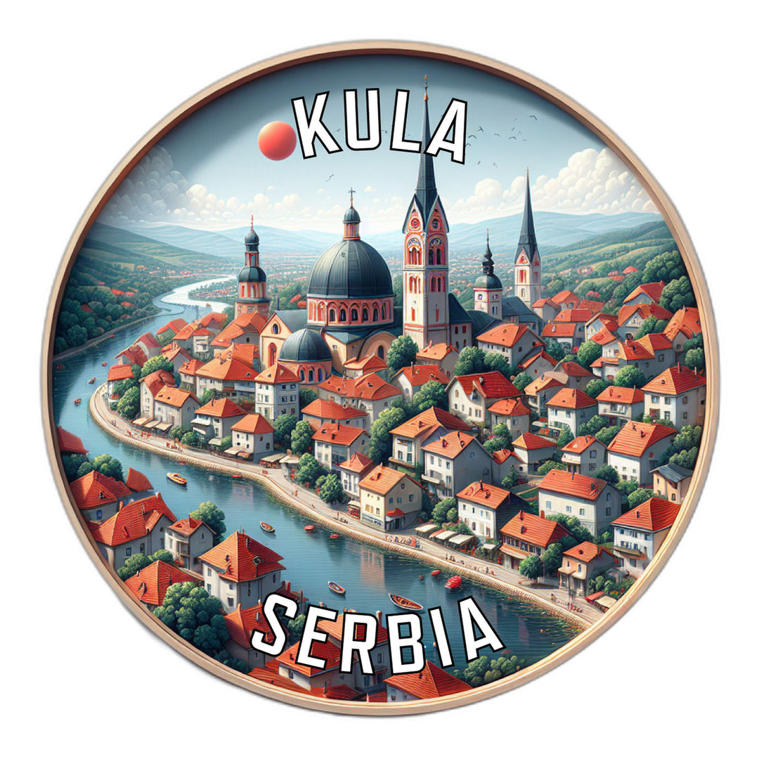 Kula Serbia Souvenir Die Cut Flat Magnet Image 1