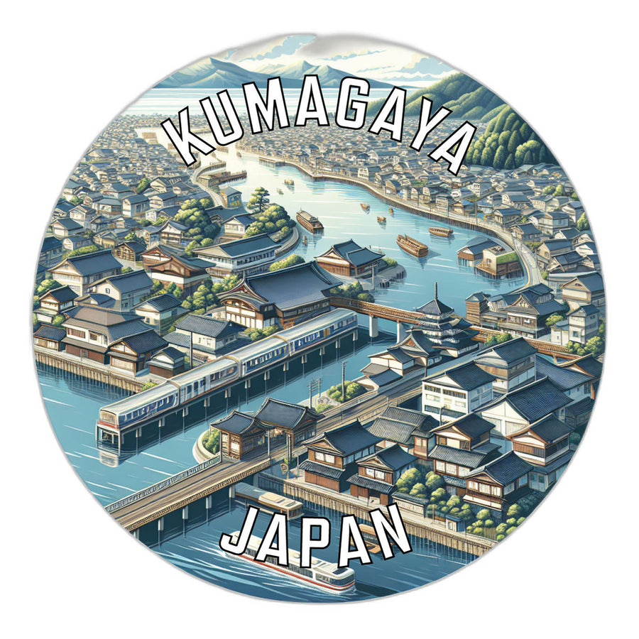 Kumagaya Japan Souvenir Die Cut Flat Magnet Image 1