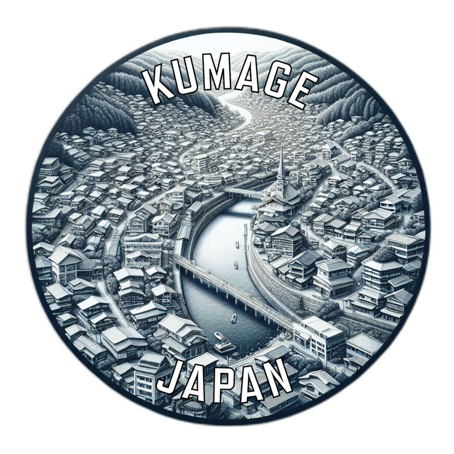 Kumage Japan Souvenir Die Cut Flat Magnet Image 1