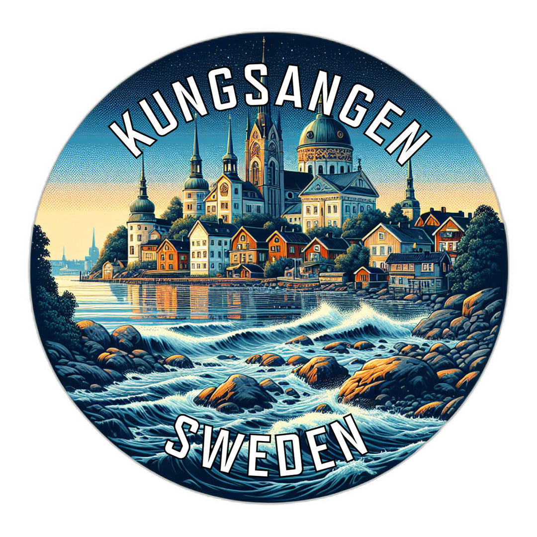 Kungsangen Sweden Souvenir Die Cut Flat Magnet Image 1