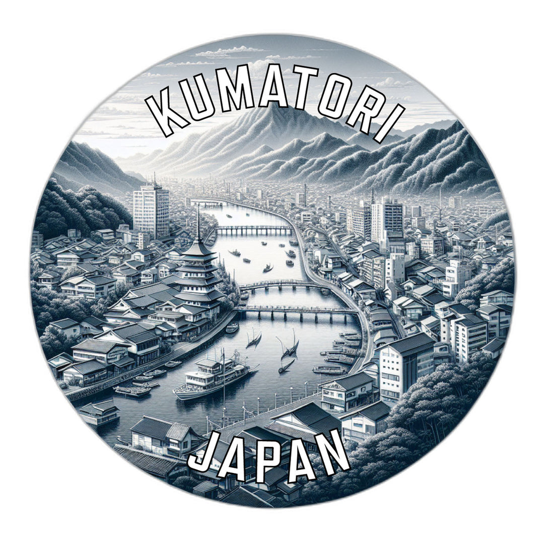 Kumatori Japan Souvenir Die Cut Flat Magnet Image 1