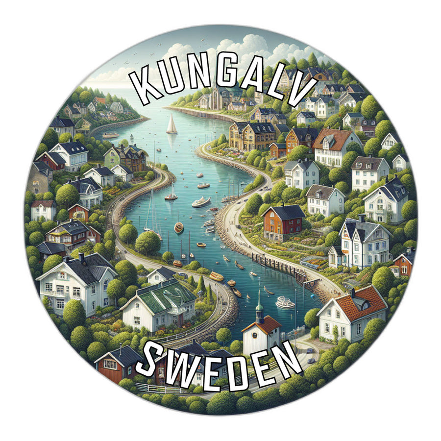 Kungalv Sweden Souvenir Die Cut Flat Magnet Image 1