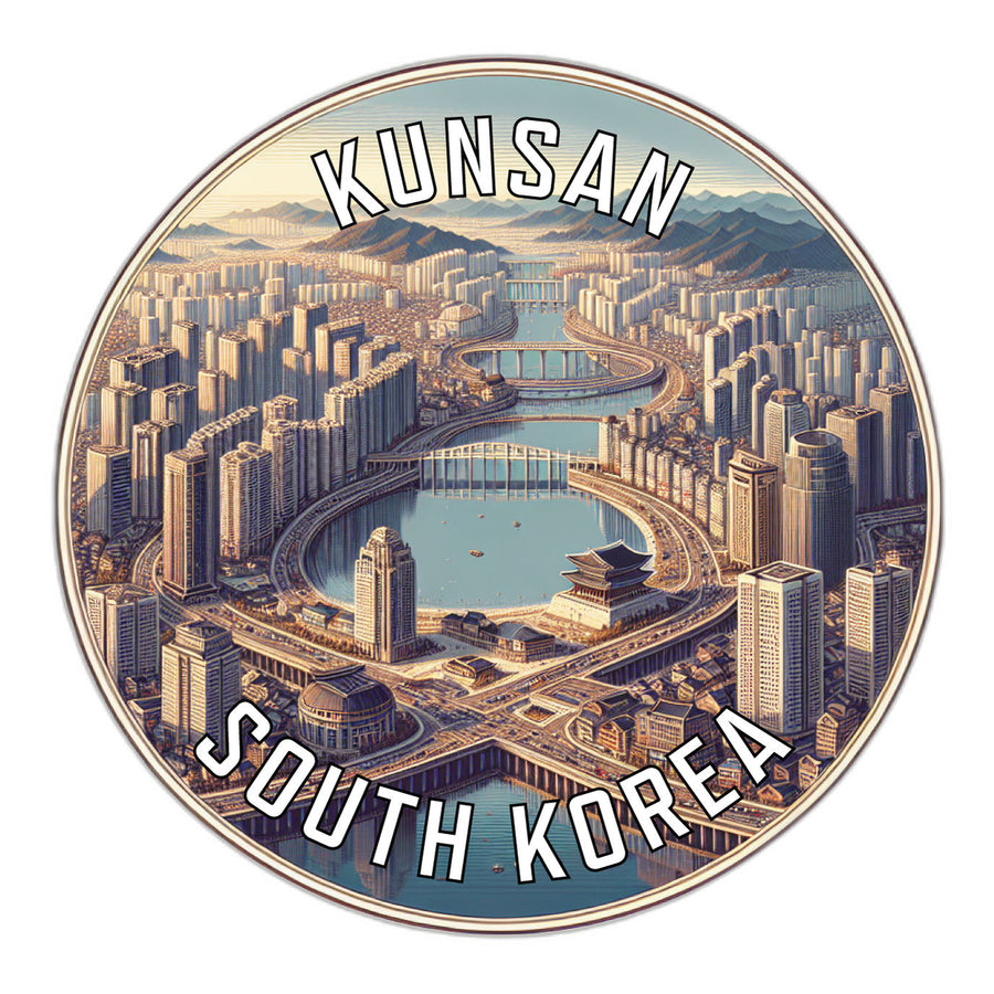 Kunsan Korea South Souvenir Die Cut Flat Magnet Image 1