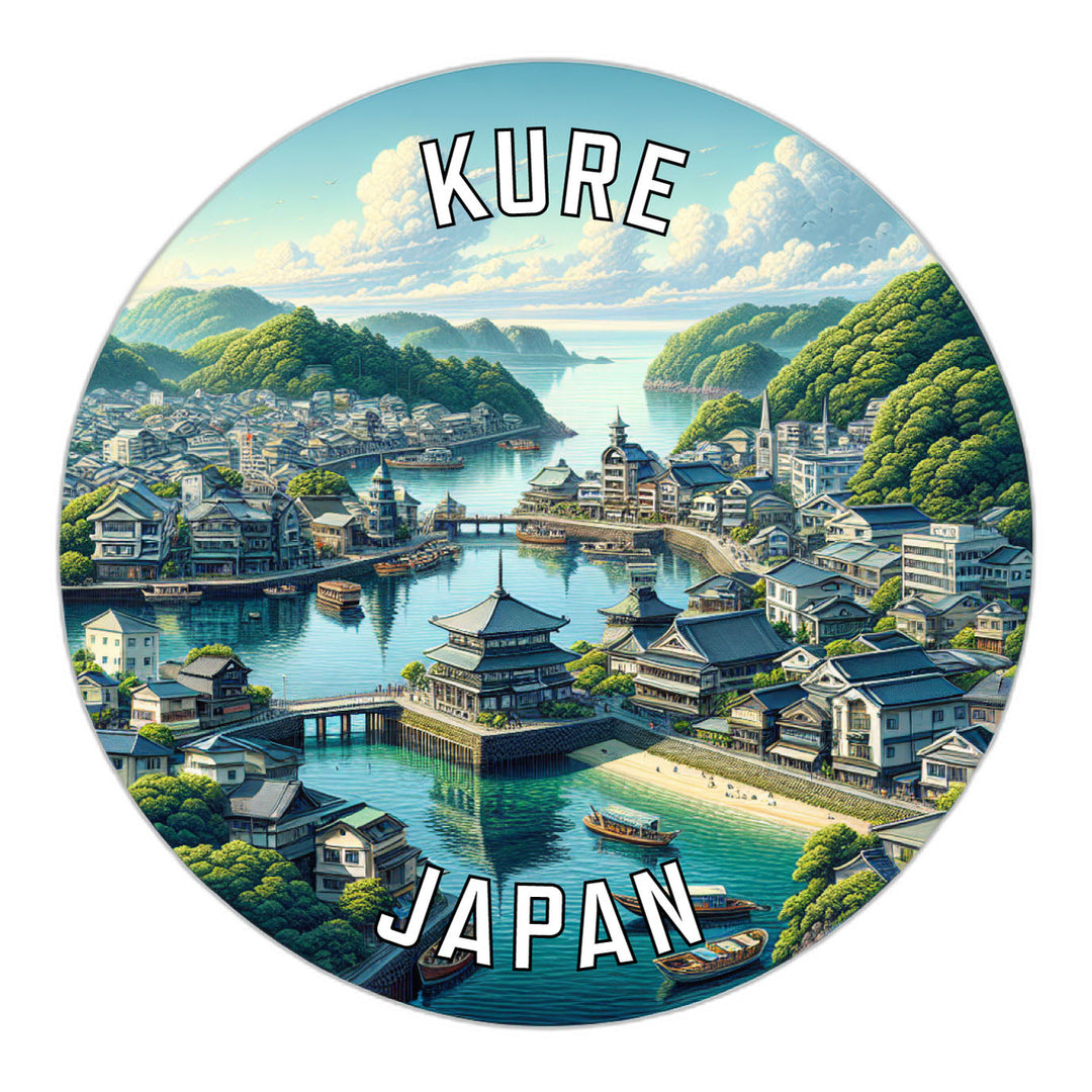 Kure Japan Souvenir Die Cut Flat Magnet Image 1